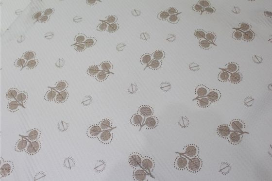 Poliéster respirável tela de confecção de malhas tecida do jacquard 160gsm para a tampa de colchão