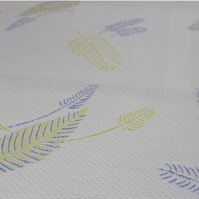 Tela do colchão do jacquard do poliéster do rasgo de RoHS anti com teste padrão da folha