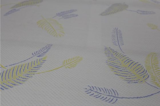 Tela do colchão do jacquard do poliéster do rasgo de RoHS anti com teste padrão da folha