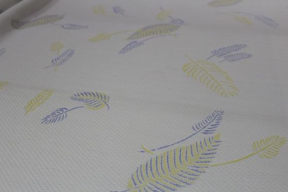 Tela do colchão do jacquard do poliéster do rasgo de RoHS anti com teste padrão da folha