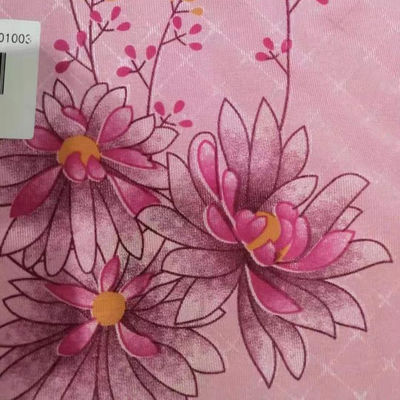 Tela do colchão do poliéster de W2.1m, tela 75g/M2 estofando floral