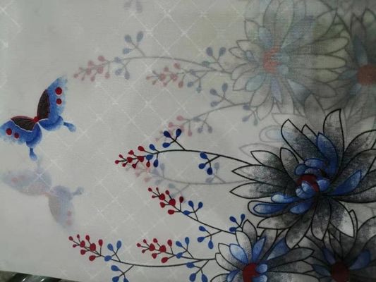 Tela do colchão do poliéster de W2.1m, tela 75g/M2 estofando floral