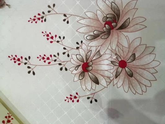 Tela do colchão do poliéster de W2.1m, tela 75g/M2 estofando floral