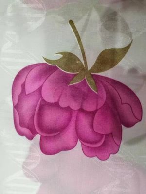 Projeto vermelho da flor da tela poli respirável da tampa de colchão de tricô 90gsm