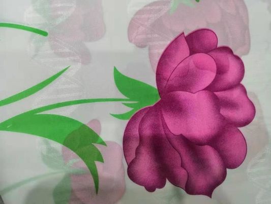 Projeto vermelho da flor da tela poli respirável da tampa de colchão de tricô 90gsm
