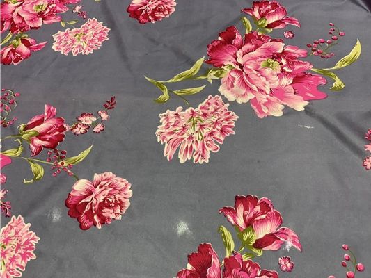 impressão larga da flor da tela de tricô do poliéster 100gsm de 2.3m para a tampa de colchão