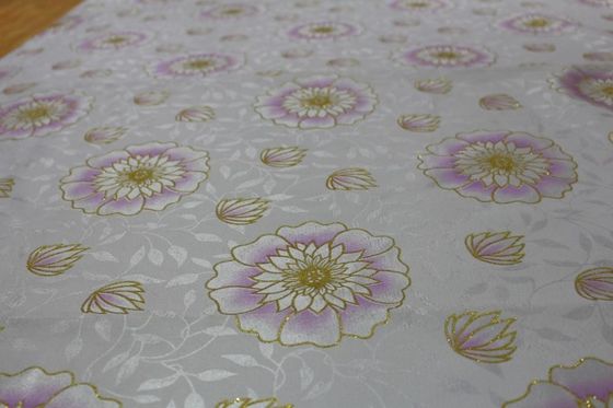 Tela respirável do cetim do poliéster de 5mm com impressão do teste padrão de flor