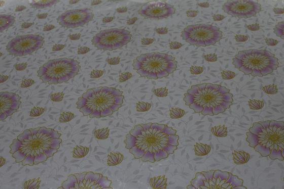 Tela respirável do cetim do poliéster de 5mm com impressão do teste padrão de flor