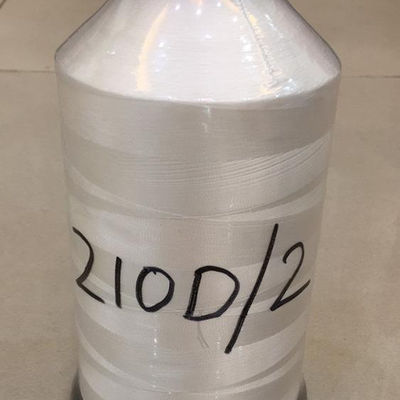 Linha girada resistente do poliéster da abrasão, linha de costura 210D/2 estofando