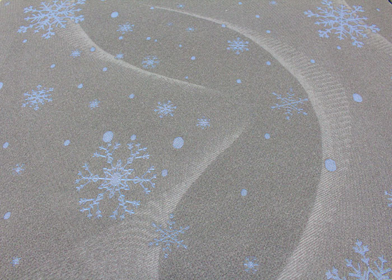 o jacquard 100% fino do poliéster fez malha o teste padrão do floco de neve da tela do colchão
