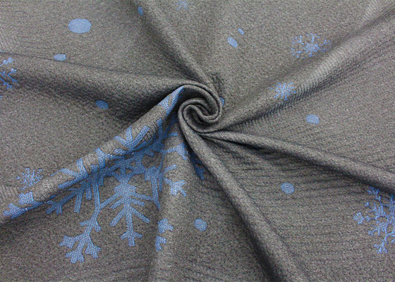 o jacquard 100% fino do poliéster fez malha o teste padrão do floco de neve da tela do colchão