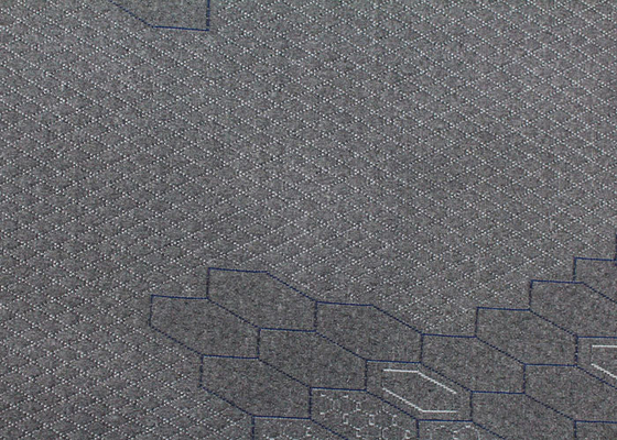 tela de linho estofando de Gray Polyester Knitted Jacquard Protective da tela do colchão 260gsm
