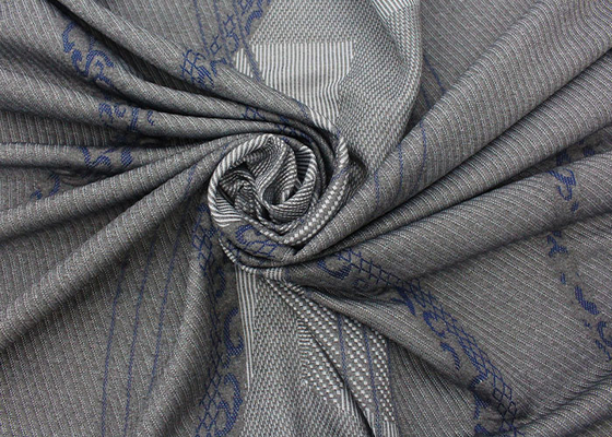 tela de linho estofando de Gray Polyester Knitted Jacquard Protective da tela do colchão 260gsm