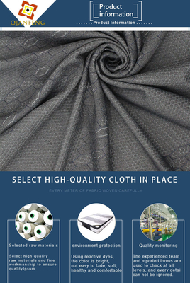 tela de linho estofando de Gray Polyester Knitted Jacquard Protective da tela do colchão 260gsm