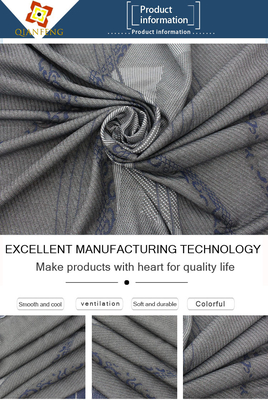 tela de linho estofando de Gray Polyester Knitted Jacquard Protective da tela do colchão 260gsm