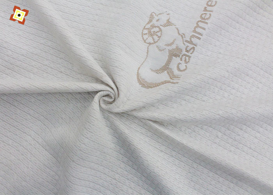 Fora do tipo estofando feito malha branco ponto do Pongee da tela do colchão do jacquard de matéria têxtil