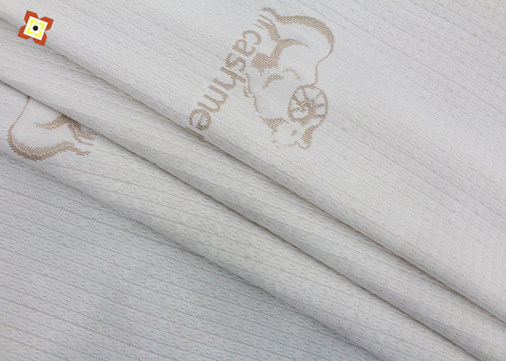 Fora do tipo estofando feito malha branco ponto do Pongee da tela do colchão do jacquard de matéria têxtil