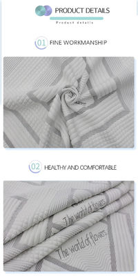 A cama estofando do descanso da memória da tela do colchão do látex fez malha a tela funcional do jacquard
